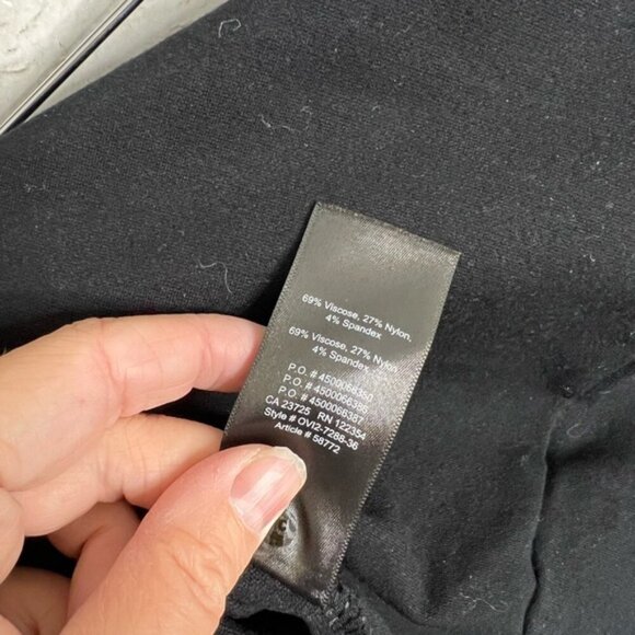 Aritzia Talula Primrose Faux Wrap Pull On Ponte Black Mini Skirt size small - Picture 6 of 6